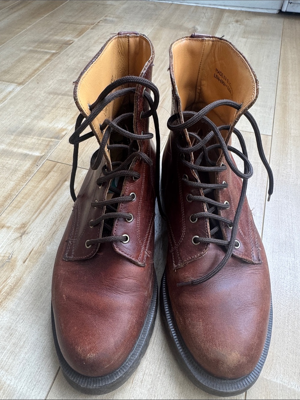 Dr. Martens Brown Leather Ankle Boots with Tan Interior